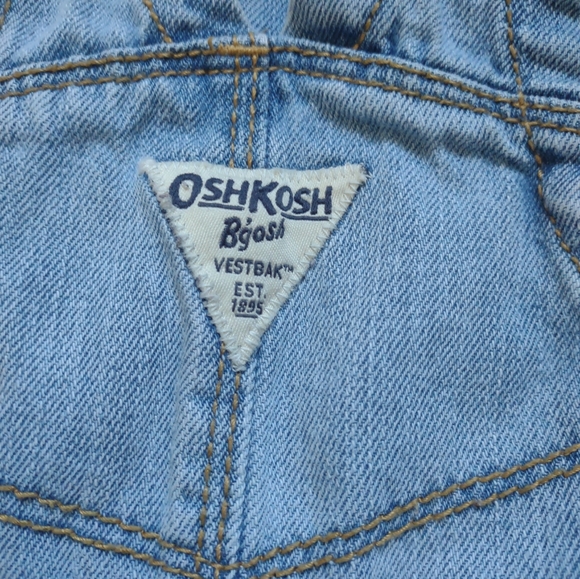 Oshkosh Vestbak Girls Denim Overalls 24 months - Picture 4 of 5